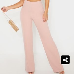 PLT High Waisted Pink Wide Leg Pants NWT size 16